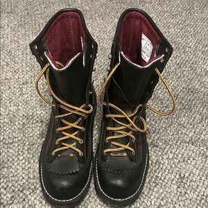 Danner Black Leather Rainforest 8” Gore-Tex Boots